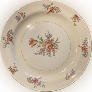 Household Institute Priscilla pattern decorative China. Pink Roses on cream EUC